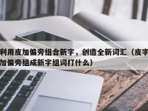 利用皮加偏旁组合新字，创造全新词汇（皮字加偏旁组成新字组词打什么）