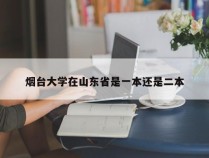 烟台大学在山东省是一本还是二本