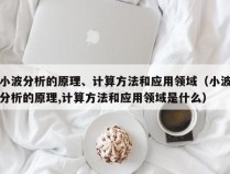 小波分析的原理、计算方法和应用领域（小波分析的原理,计算方法和应用领域是什么）