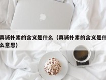 真诚朴素的含义是什么（真诚朴素的含义是什么意思）