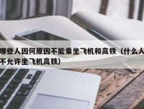 哪些人因何原因不能乘坐飞机和高铁（什么人不允许坐飞机高铁）