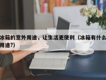 冰箱的意外用途，让生活更便利（冰箱有什么用途?）