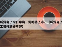 威贸电子今日申购，何时将上市？（威贸电子工资待遇好不好）