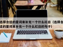 选择合适的量词来补充一个什么红日（选择合适的量词来补充一个什么红日的句子）