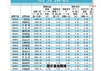 财务报表制作示例模板