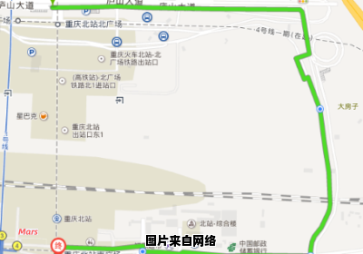 重庆北站高铁下车后应该前往哪个广场？