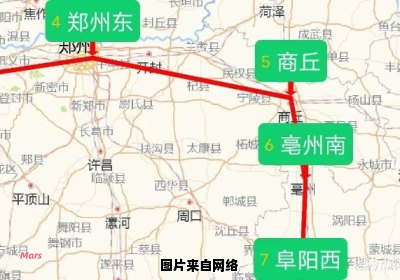 郑州机场至商丘的高铁交通线路